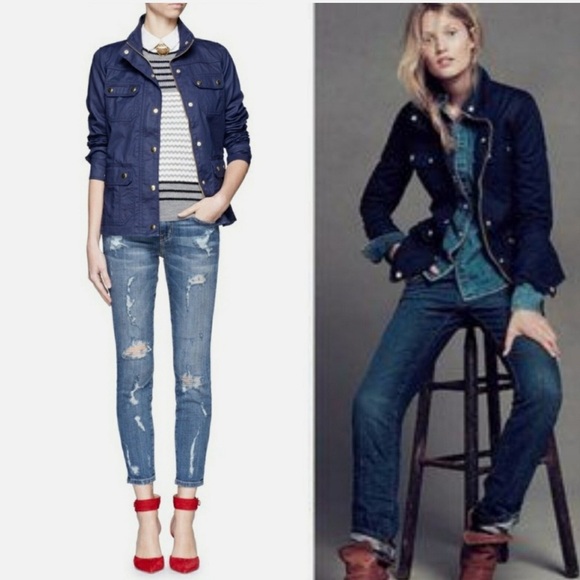 J. CREW NAVY FIELD UTILITY JACKET SIZE SMALL - Picture 4 of 16